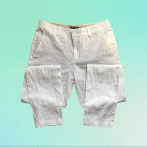 Vince white linen tapered pants